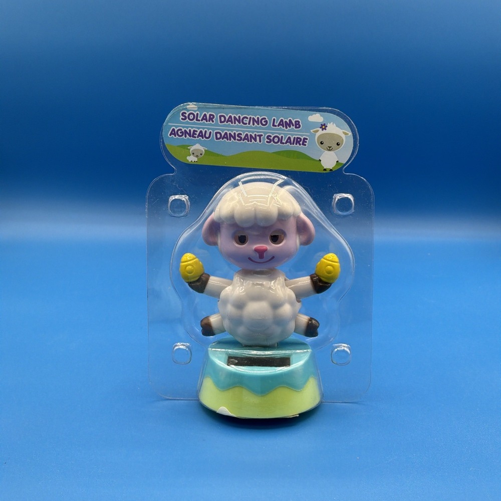 Solar Powered Dancing Toy New Spring Lamb Sheep With Easter Eggs